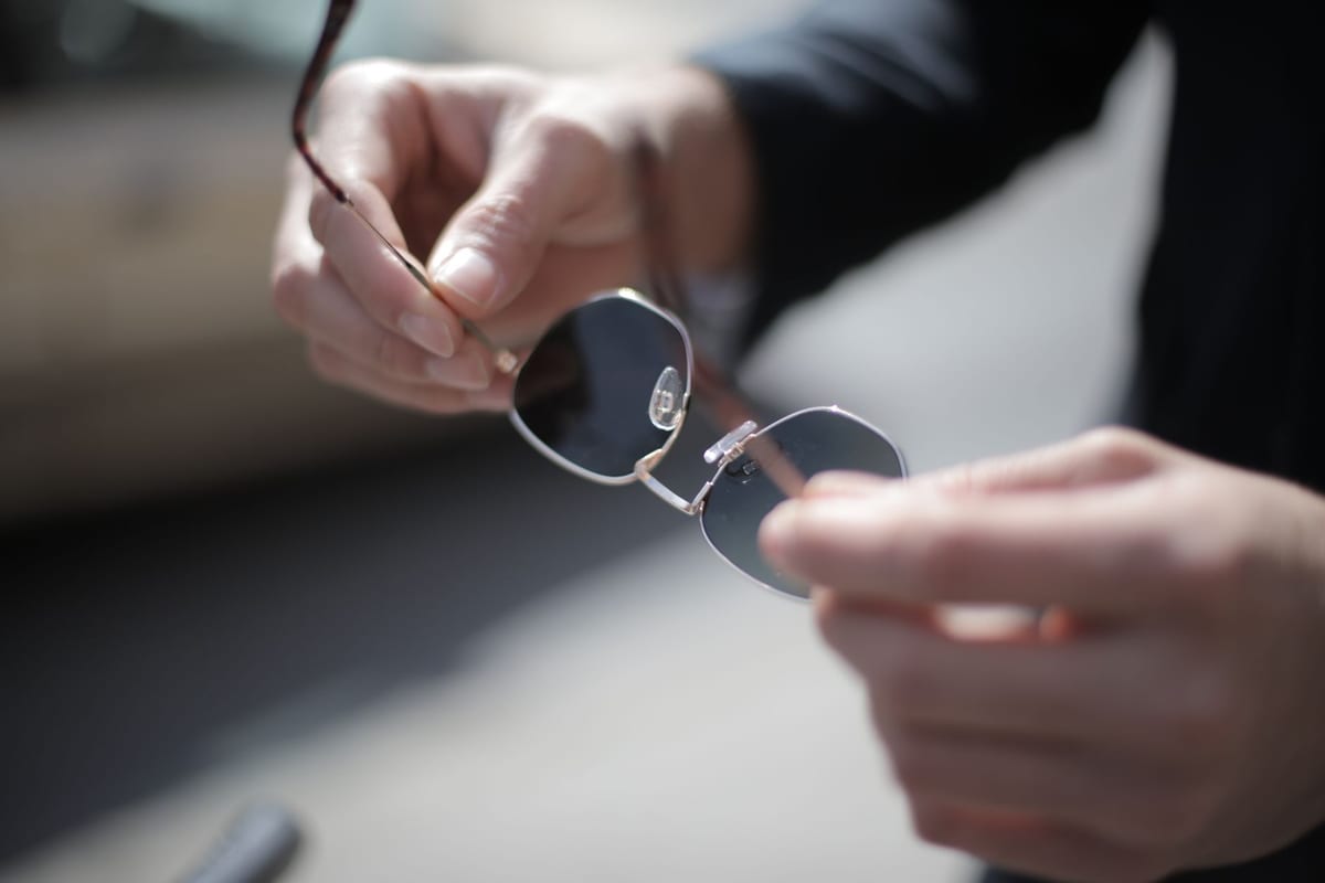 Protective eyewear on display